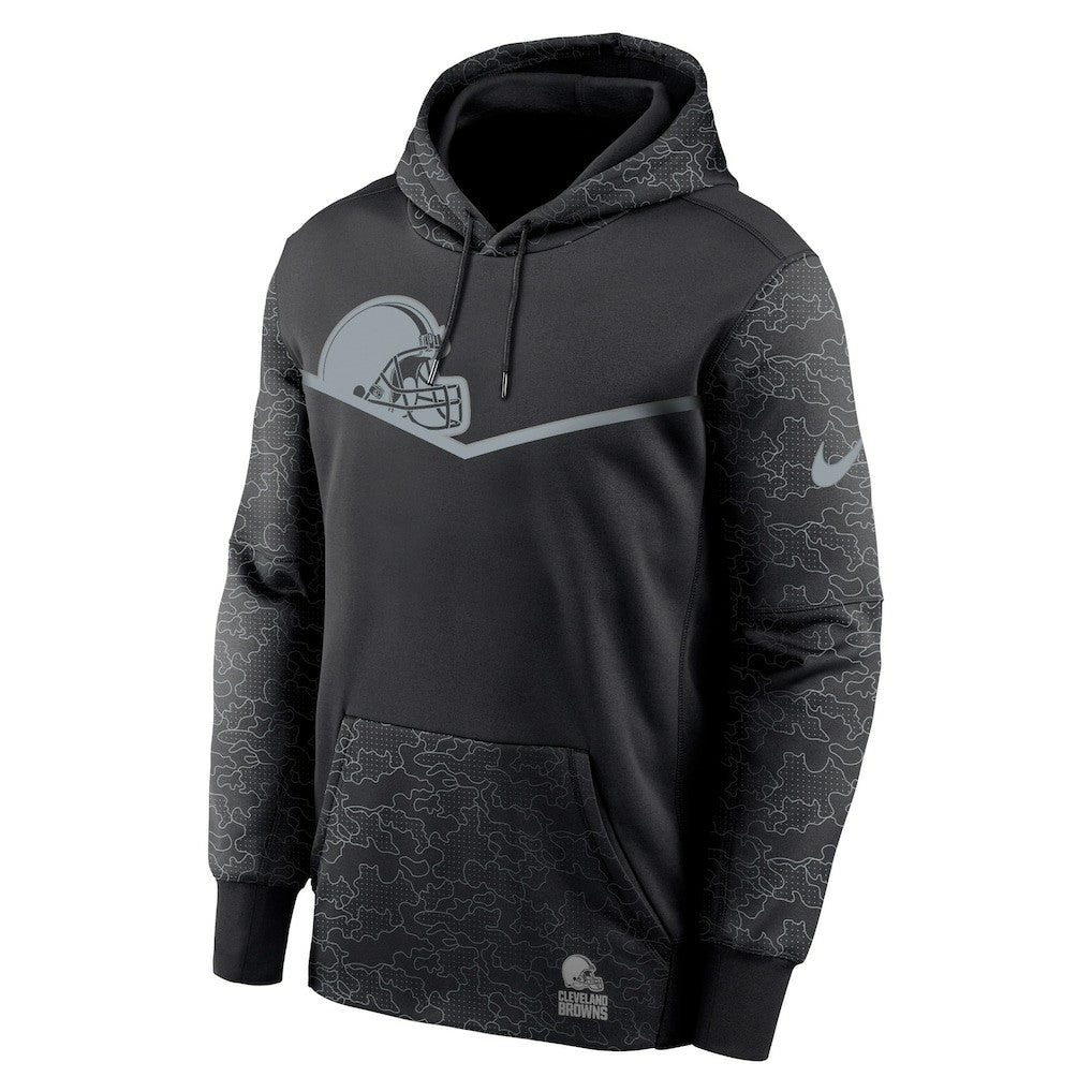 Cleveland Browns RFLCTV Chevron Pullover Hoodie Black - Nike