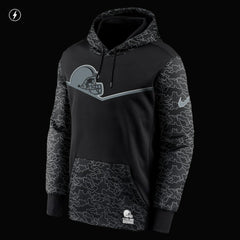 Cleveland Browns RFLCTV Chevron Pullover Hoodie Black - Nike