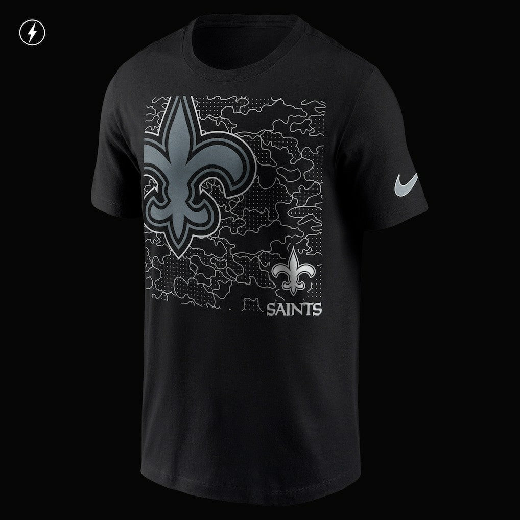 New Orleans Saints RFLCTV T-Shirt Black - Nike