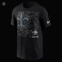 New Orleans Saints RFLCTV T-Shirt Black - Nike