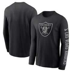 Las Vegas Raiders RFLCTV Name and Logo T-Shirt Black - Nike