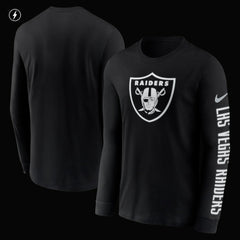 Las Vegas Raiders RFLCTV Name and Logo T-Shirt Black - Nike