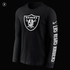 Las Vegas Raiders RFLCTV Name and Logo T-Shirt Black - Nike