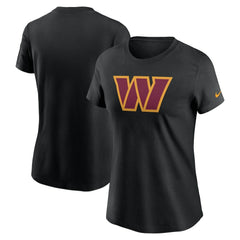 Washington Commanders Women's Logo Cotton Essential T-Shirt Black - Nike