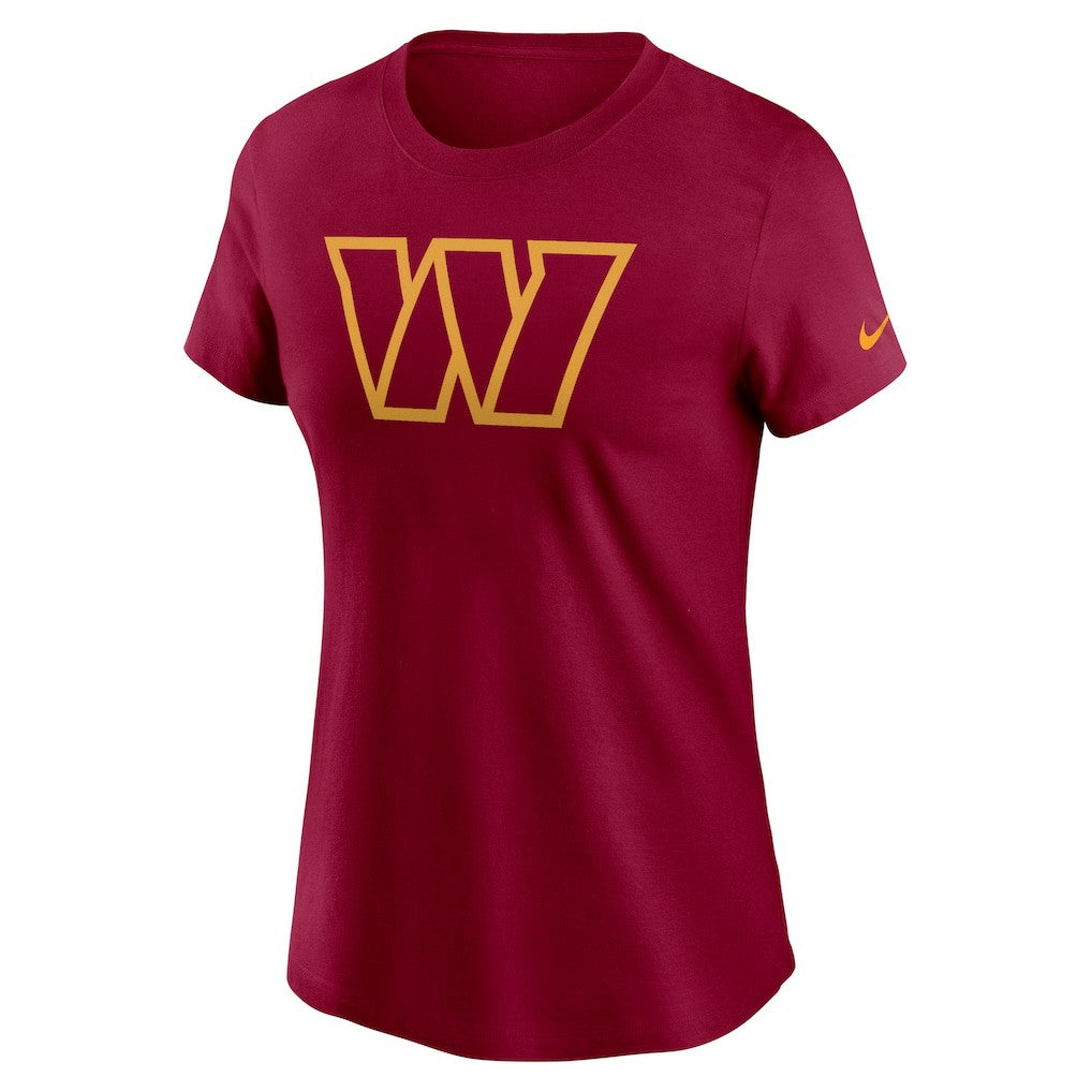 Washington Commanders Women's Logo Cotton Essential T-Shirt Burgundy - Nike