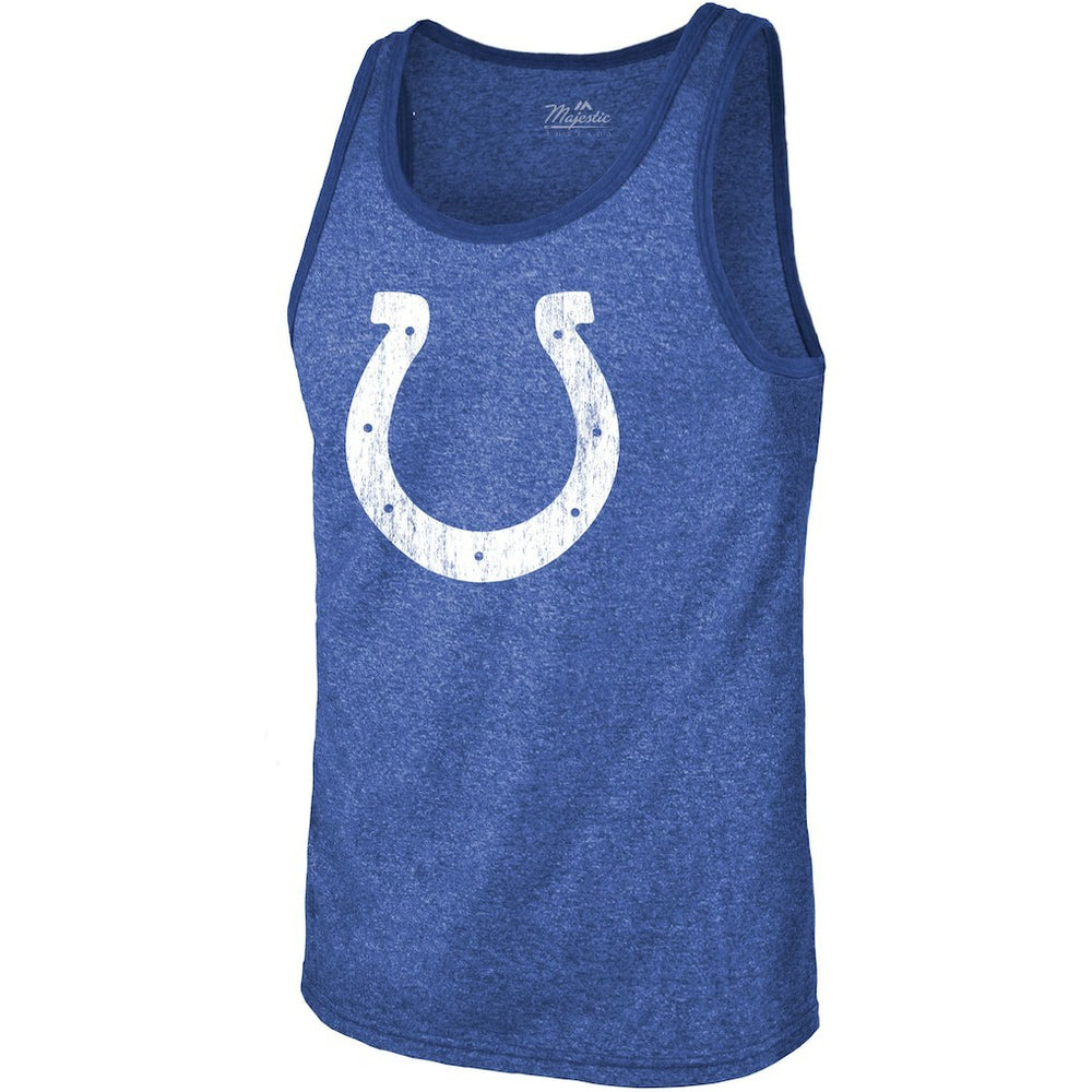 Jonathan Taylor Indianapolis Colts Majestic Threads Player Name & Number Tri-Blend Tank Top Heathered Royal - NFL