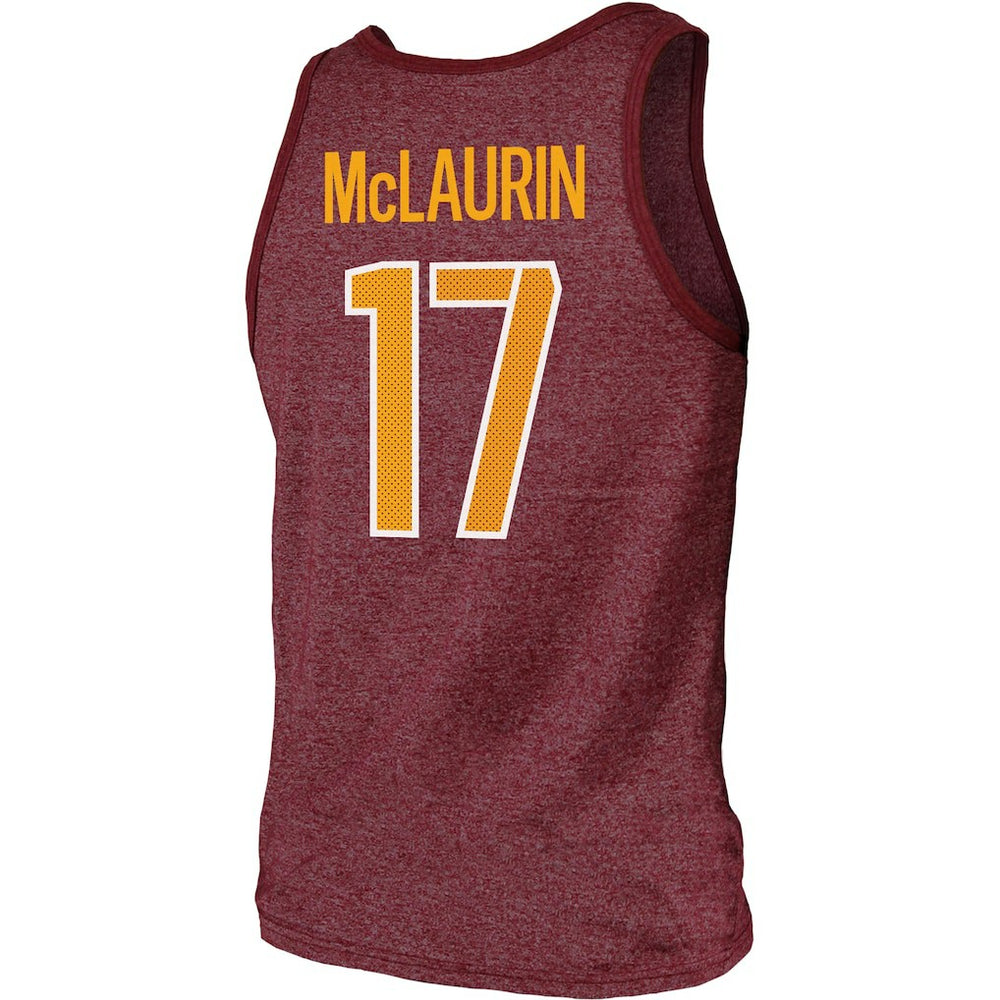 Terry McLaurin Washington Commanders Majestic Threads Player Name & Number Tank Top Heathered Burgundy - NFL