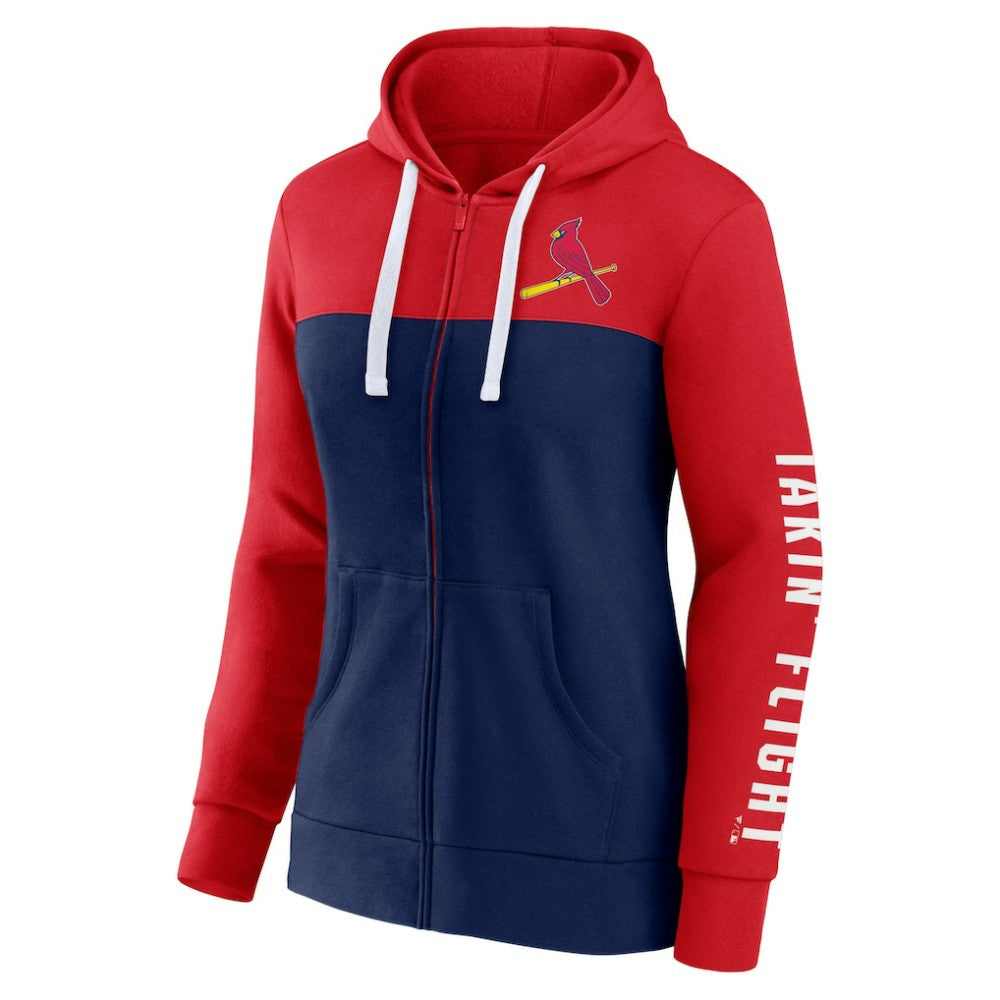 St. Louis Cardinals Fanatics Women's Take The Field Colorblocked Hoodie Full-Zip Jacket Sale