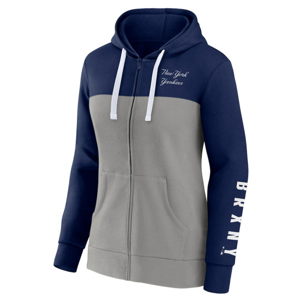 New York Yankees Fanatics Women's Take The Field Colorblocked Hoodie Full-Zip Jacket Lifestyle