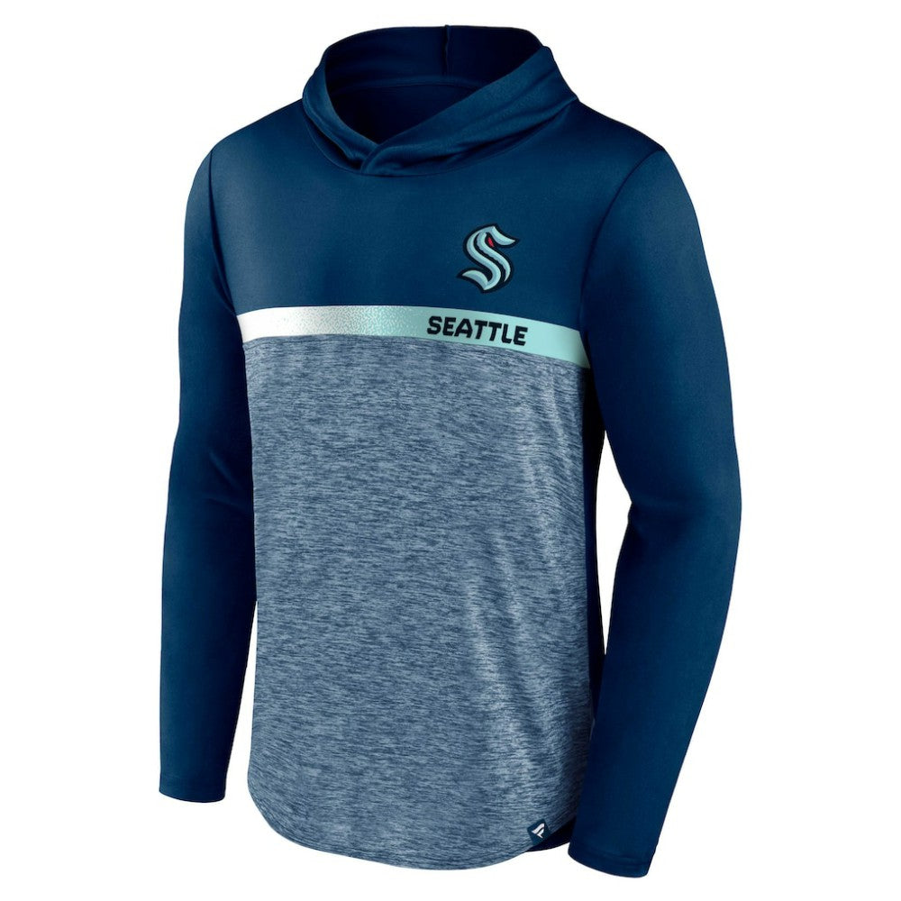 Seattle Kraken Fanatics Podium Defender Pullover Hoodie Deep Sea Blue