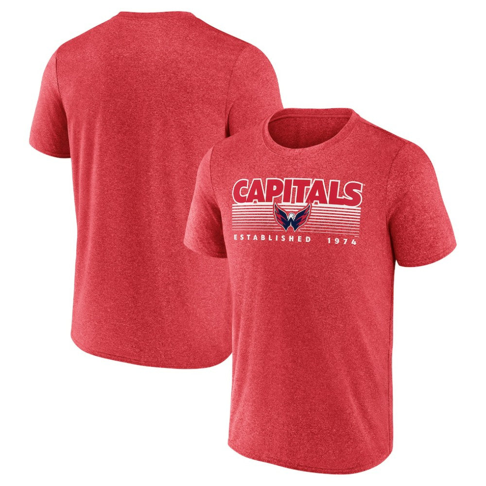 Washington Capitals Fanatics Prodigy Performance T-Shirt Heathered Red
