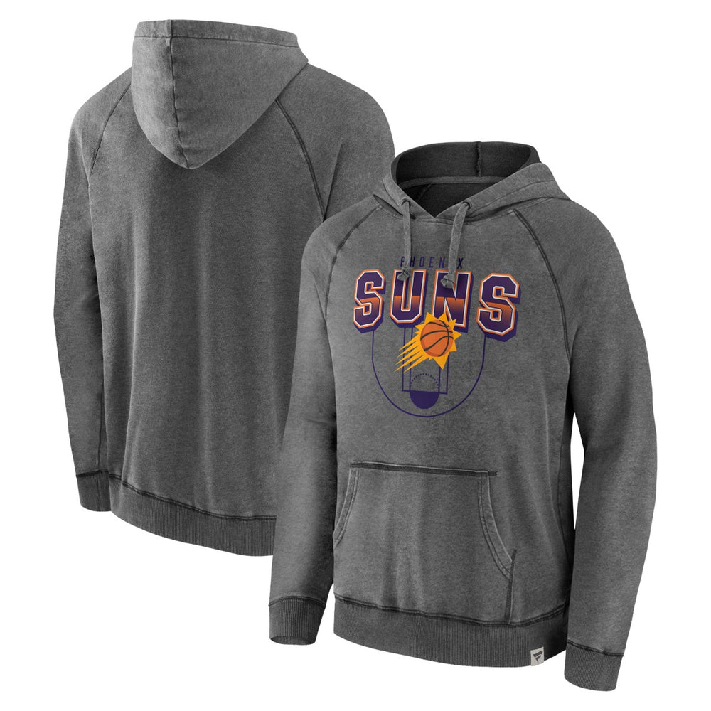 Fanatics - Phoenix Suns True Classics Vintage Snow Wash Raglan Pullover Hoodie - Gray