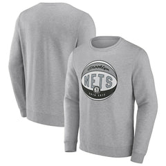 Fanatics - Brooklyn Nets True Classics Vint Pullover Sweatshirt - Heathered Gray