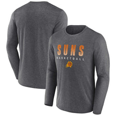 Fanatics - Phoenix Suns Where Legends Play Iconic Practice Long Sleeve T-Shirt - Heathered Charcoal