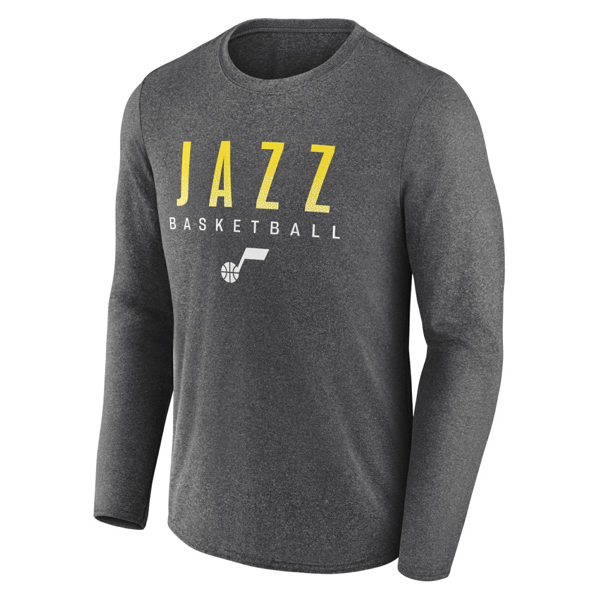 Fanatics - Utah Jazz Where Legends Play Iconic Practice Long Sleeve T-Shirt - Heather Charcoal