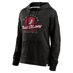 Fanatics - Portland Trail Blazers Women's Full Steam Slub Hoodie T-Shirt - Black