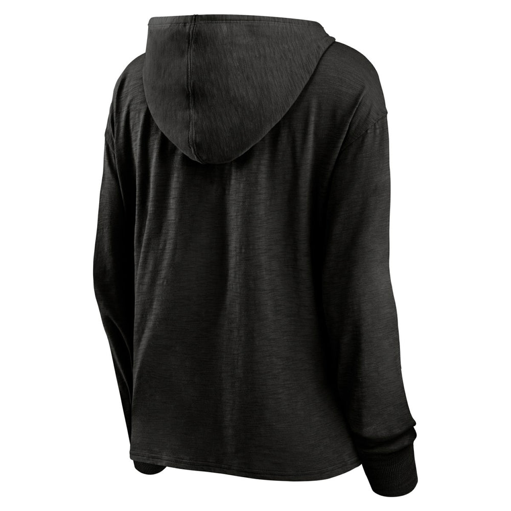 Fanatics - Portland Trail Blazers Women's Full Steam Slub Hoodie T-Shirt - Black