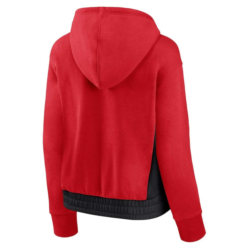 Fanatics - Chicago Bulls Women's Iconic Halftime Colorblock Pullover Hoodie - Red