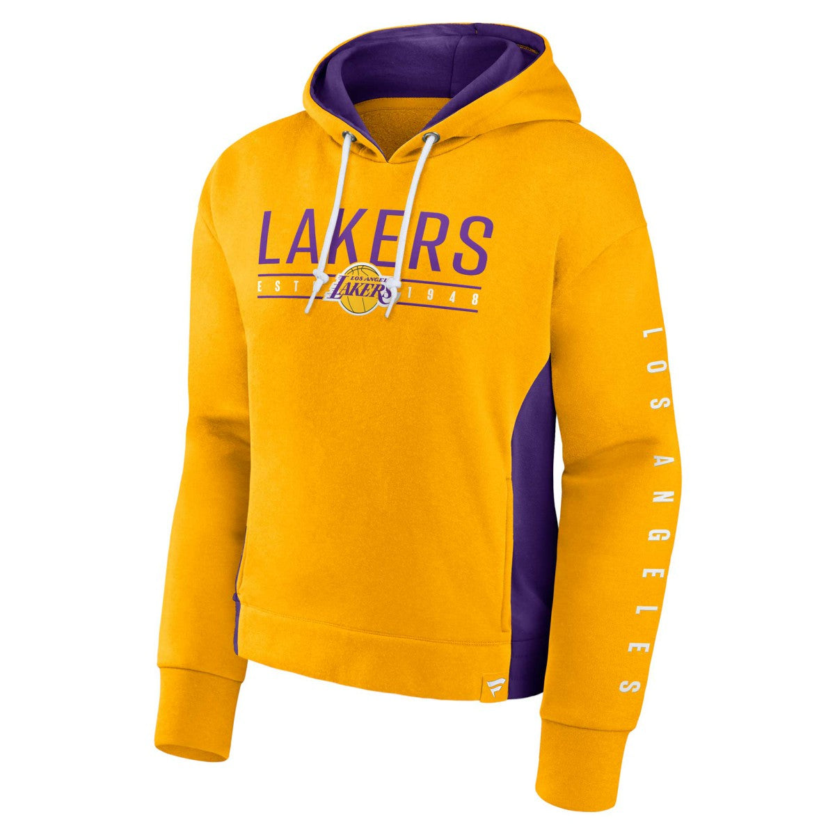 Fanatics - Los Angeles Lakers Women's Iconic Halftime Colorblock Pullover Hoodie - Gold