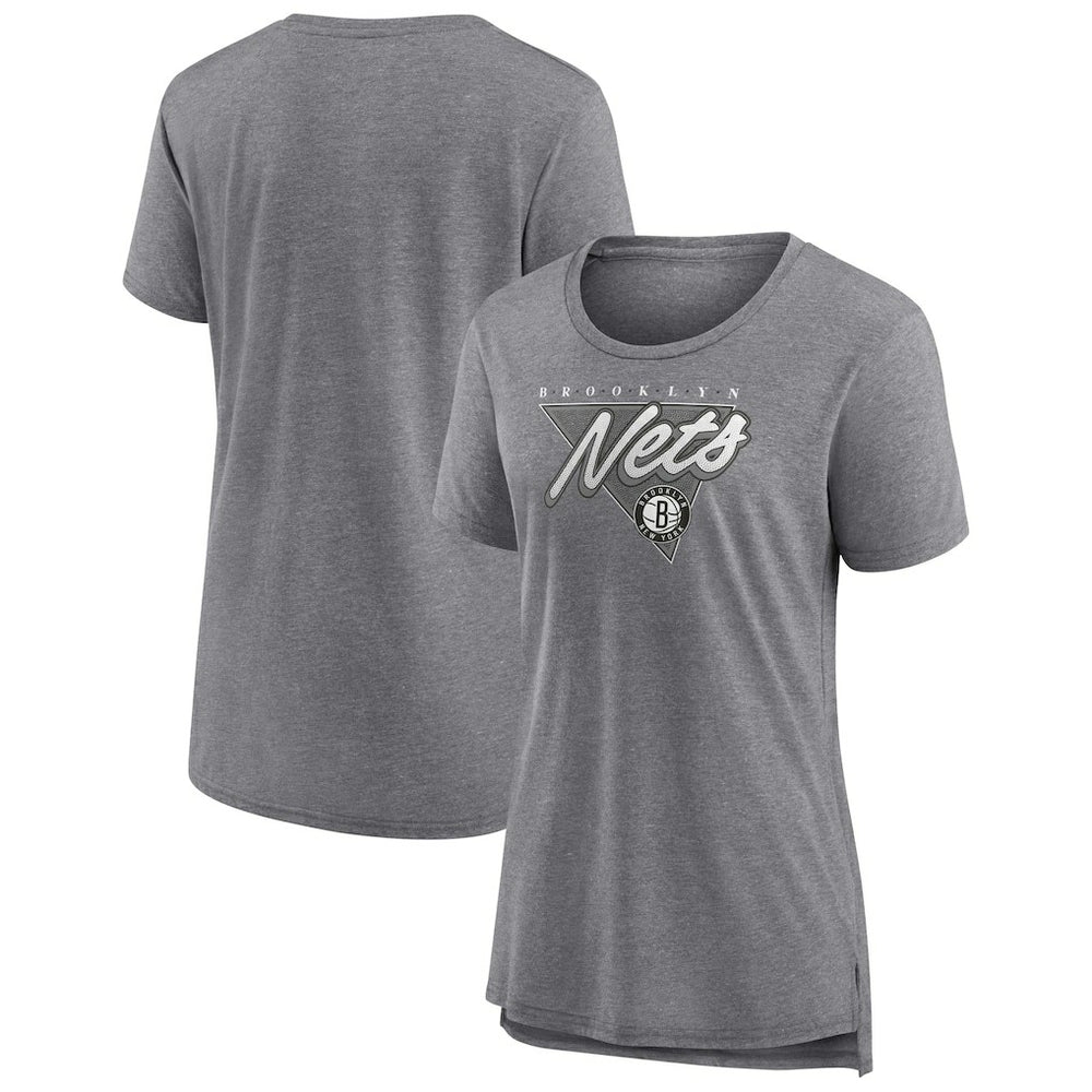 Fanatics - Brooklyn Nets Women's True Classics Tri-Blend T-Shirt - Heathered Gray