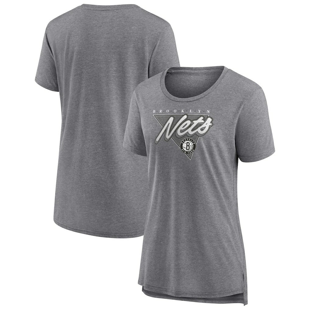 Fanatics - Brooklyn Nets Women's True Classics Tri-Blend T-Shirt - Heathered Gray