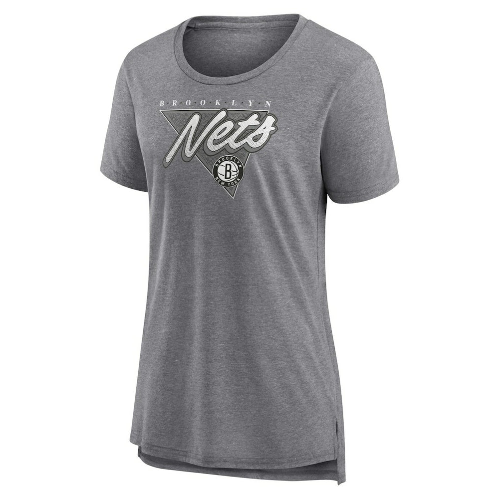 Fanatics - Brooklyn Nets Women's True Classics Tri-Blend T-Shirt - Heathered Gray