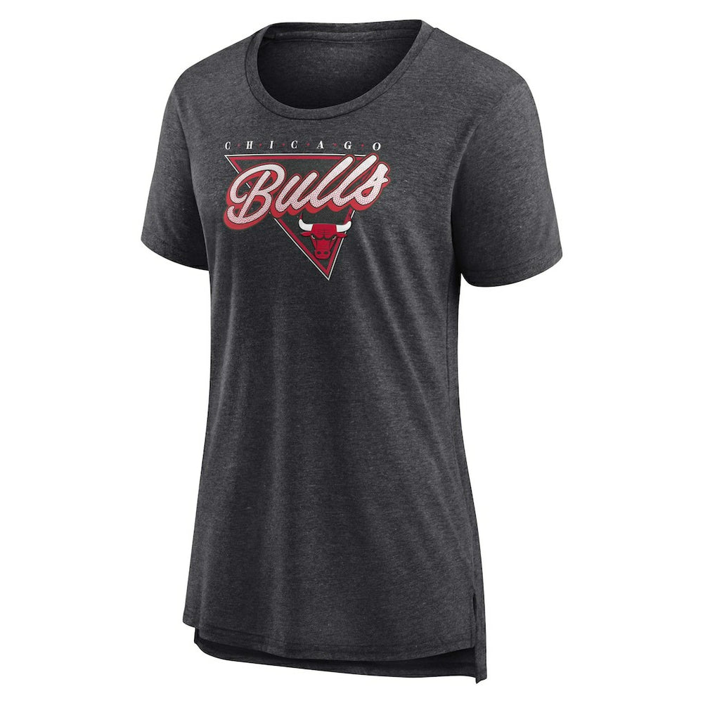 Fanatics - Chicago Bulls Women's True Classics Tri-Blend T-Shirt - Heathered Charcoal