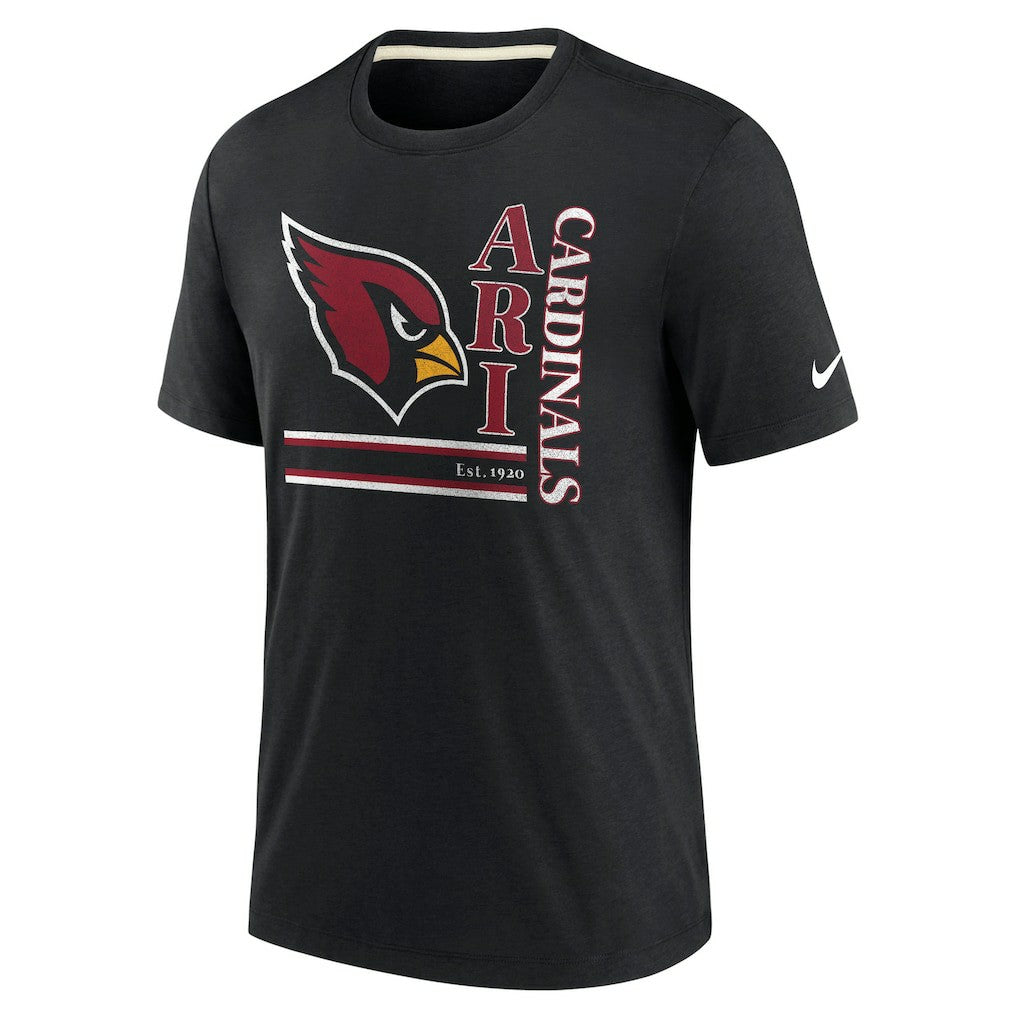 Arizona Cardinals Wordmark Logo Tri-Blend T-Shirt Black - Nike
