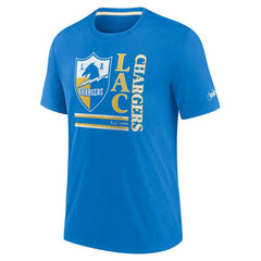 Los Angeles Chargers Wordmark Logo Tri-Blend T-Shirt Powder Blue - Nike