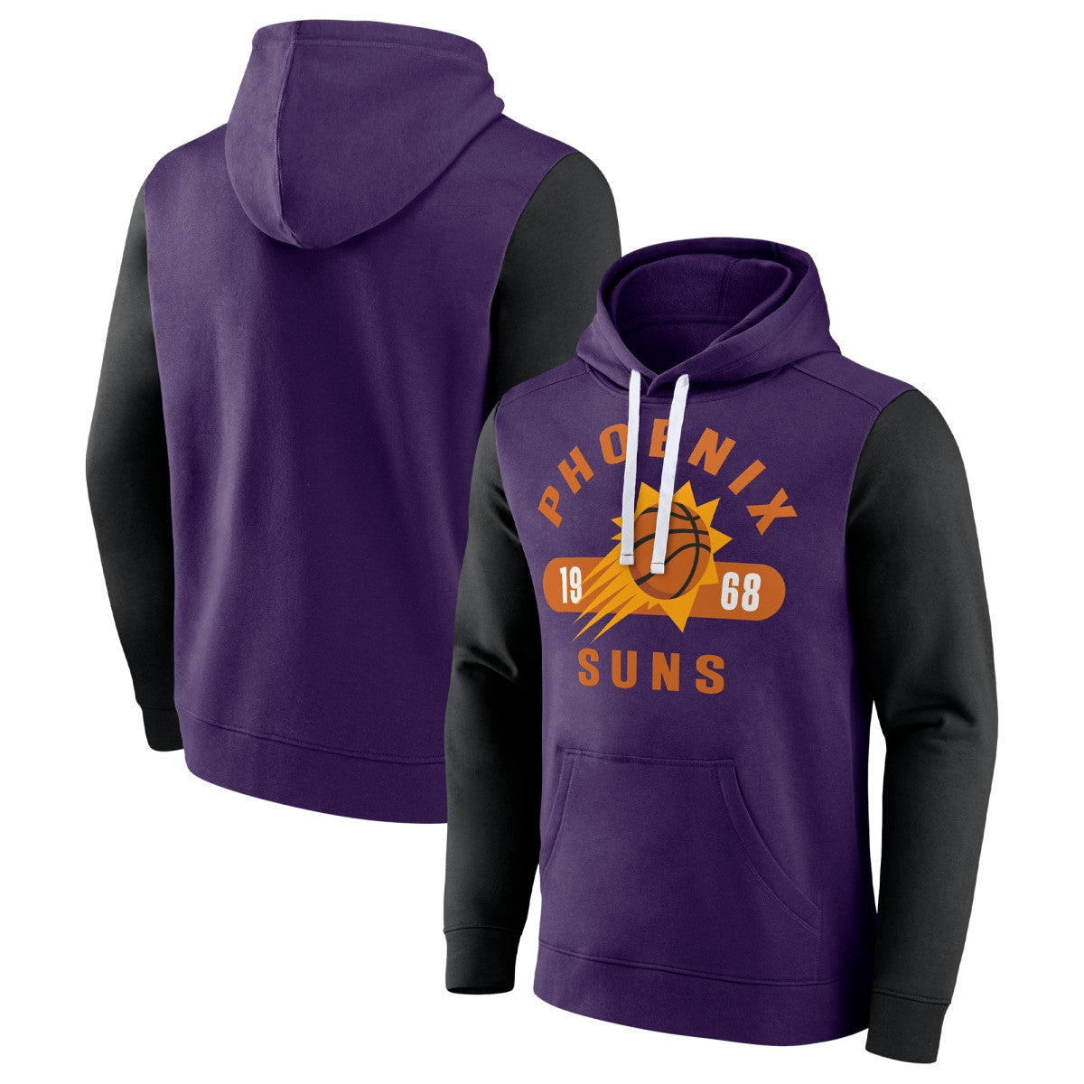 Fanatics - Phoenix Suns Attack Colorblock Pullover Hoodie - Purple/Black