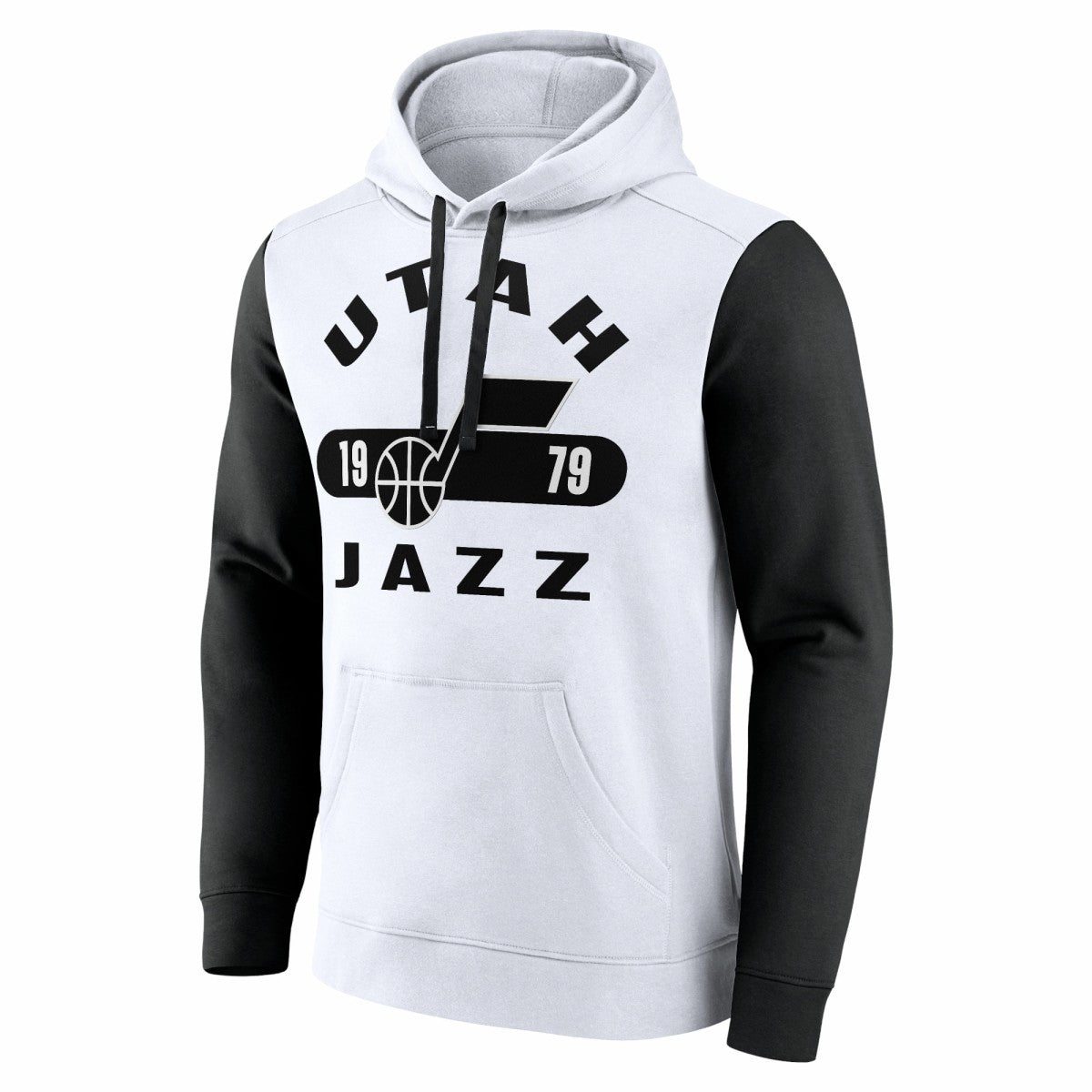 Fanatics - Utah Jazz Attack Colorblock Pullover Hoodie - White/Black