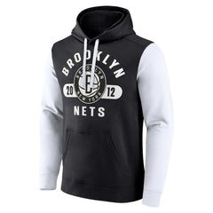 Fanatics - Brooklyn Nets Attack Colorblock Pullover Hoodie - Black/White