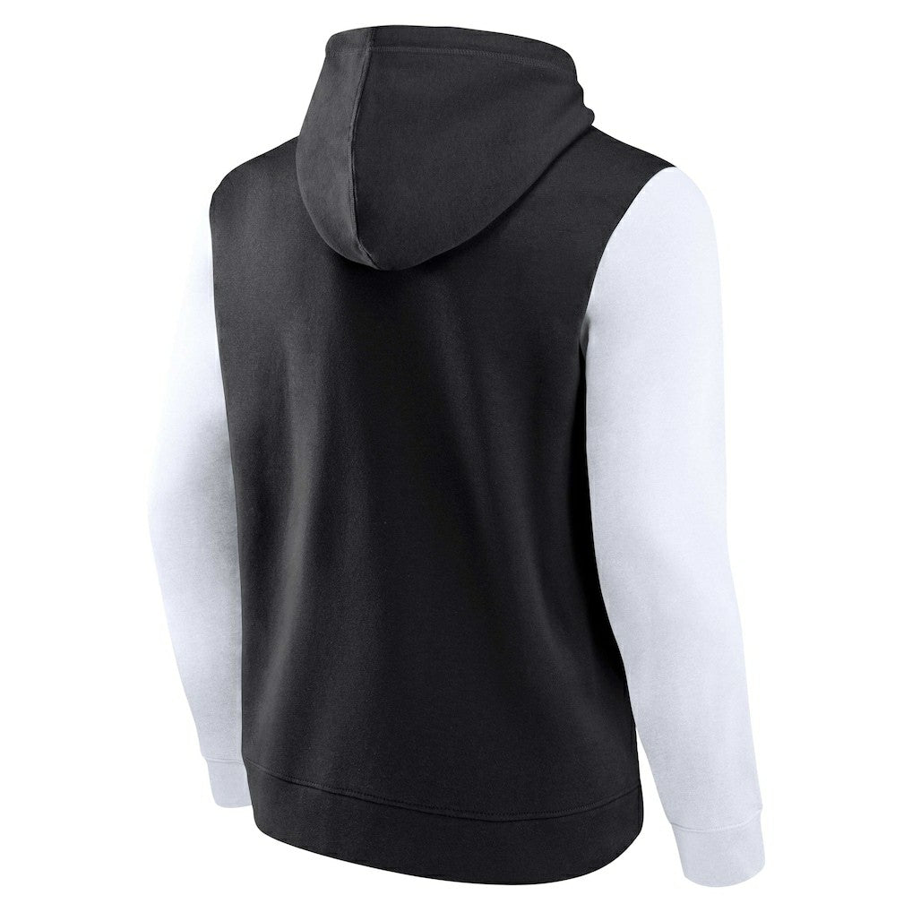 Fanatics - Brooklyn Nets Attack Colorblock Pullover Hoodie - Black/White