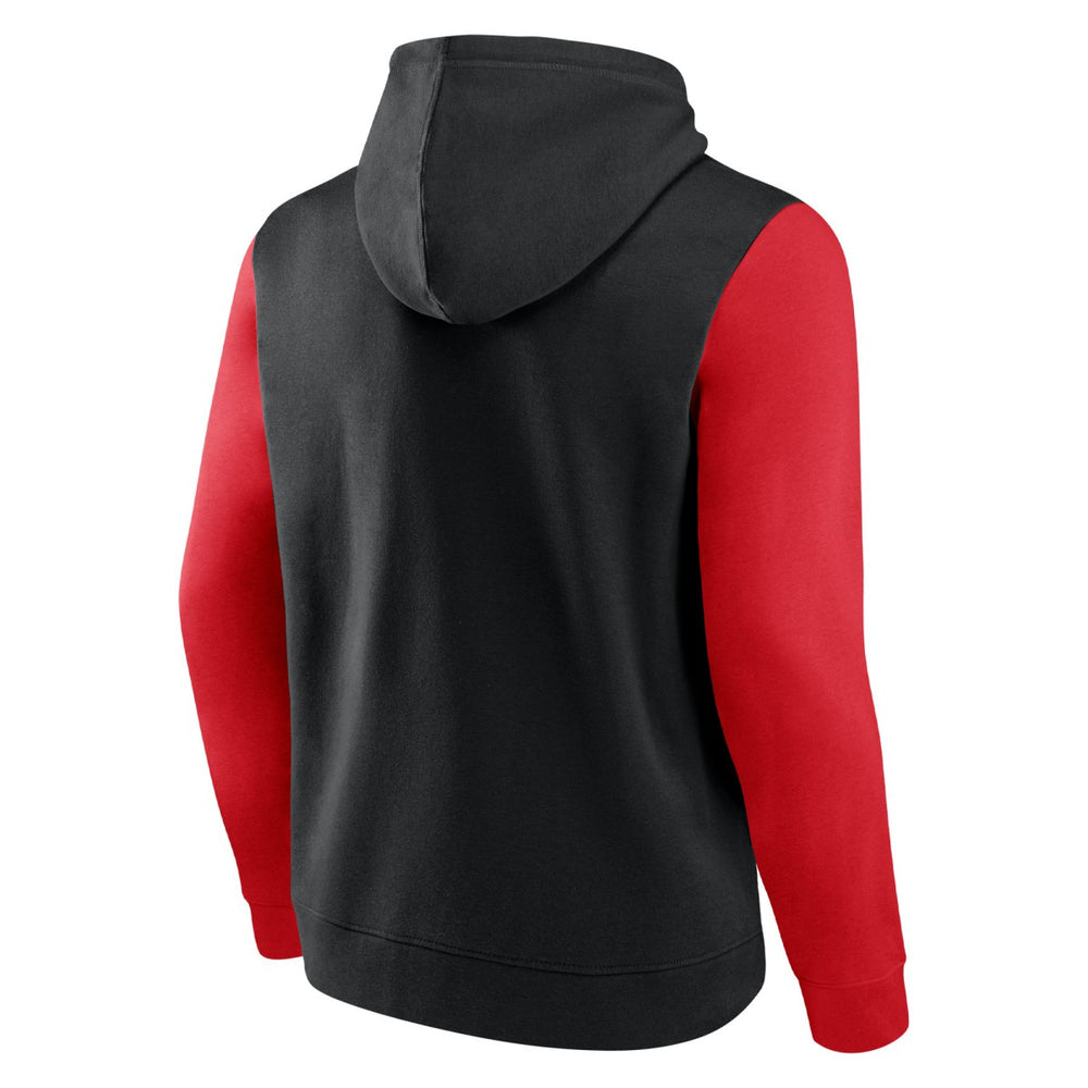 Fanatics - Toronto Raptors Attack Colorblock Pullover Hoodie - Black/Red