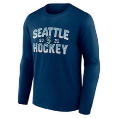 Seattle Kraken Fanatics Skate Or Die Long Sleeve T-Shirt Deep Sea Blue