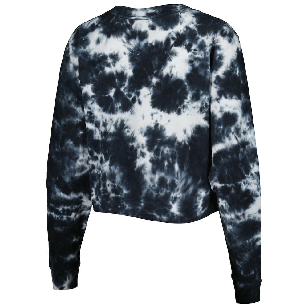 New Era - Brooklyn Nets Women's Tie Dye Cropped Long Sleeve T-Shirt - Black