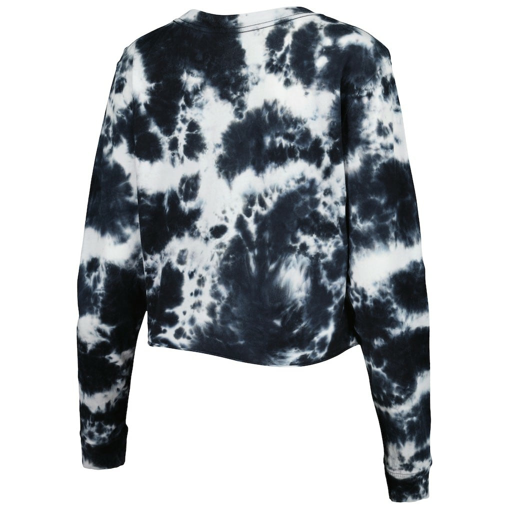 New Era - Chicago Bulls Women's Tie Dye Cropped Long Sleeve T-Shirt - Black