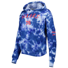 New Era - Philadelphia 76ers Women's Brushed Cotton Tie-Dye Pullover Hoodie - Royal