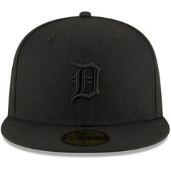 Detroit Tigers New Era Black on Black 59FIFTY Fitted Hat On Sale