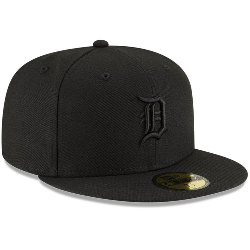 Detroit Tigers New Era Black on Black 59FIFTY Fitted Hat On Sale