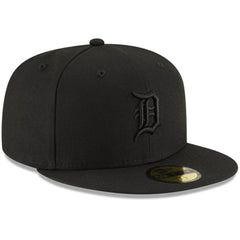 Detroit Tigers New Era Black on Black 59FIFTY Fitted Hat On Sale
