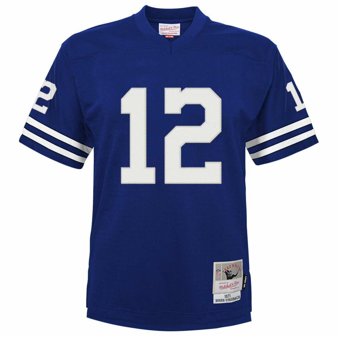 Roger Staubach Dallas Cowboys Youth Retired Player Legacy Jersey Royal - Mitchell & Ness