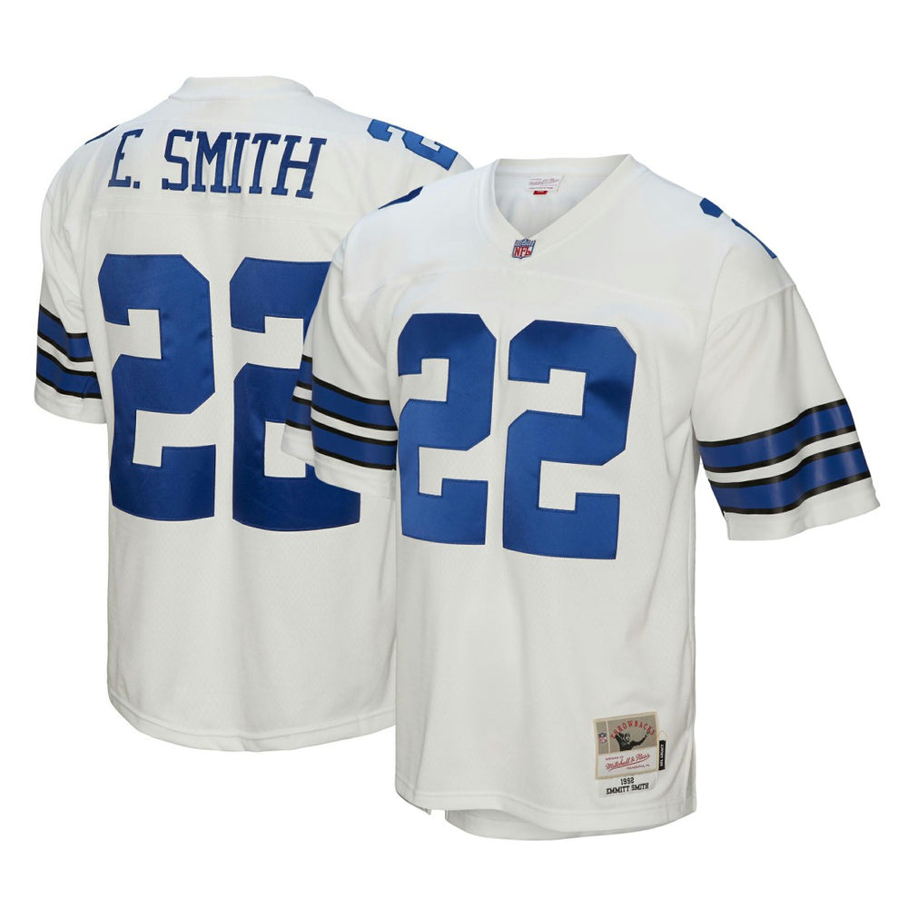 Emmitt Smith Dallas Cowboys Youth Retired Player Legacy Jersey White - Mitchell & Ness