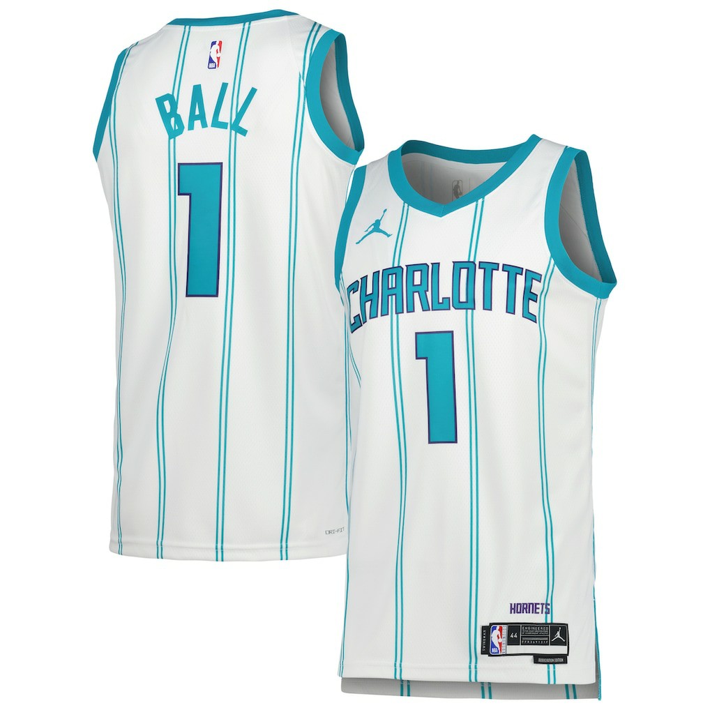 NBA - LaMelo Ball Charlotte Hornets Jordan Brand Unisex Swingman Jersey - Association Edition - White