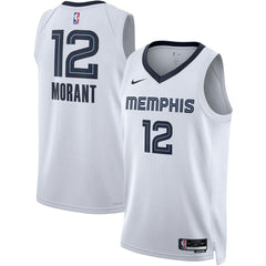 Nike - Ja Morant Memphis Grizzlies Unisex Swingman Jersey - Association Edition - White