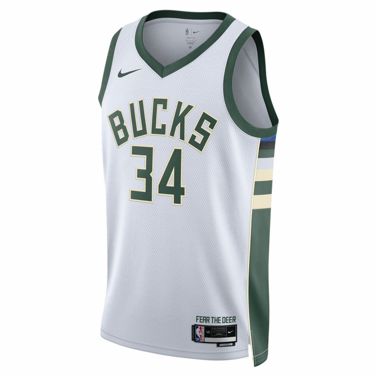 Nike - Giannis Antetokounmpo Milwaukee Bucks Unisex Swingman Jersey - Association Edition - White