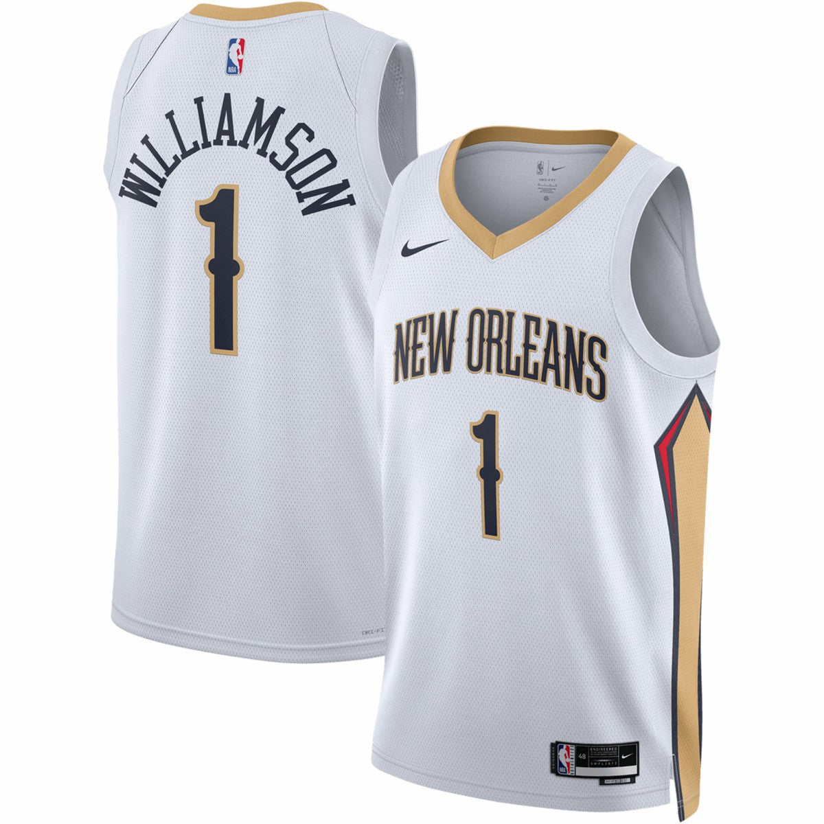 Nike - Zion Williamson New Orleans Pelicans Unisex Swingman Jersey - Association Edition - White