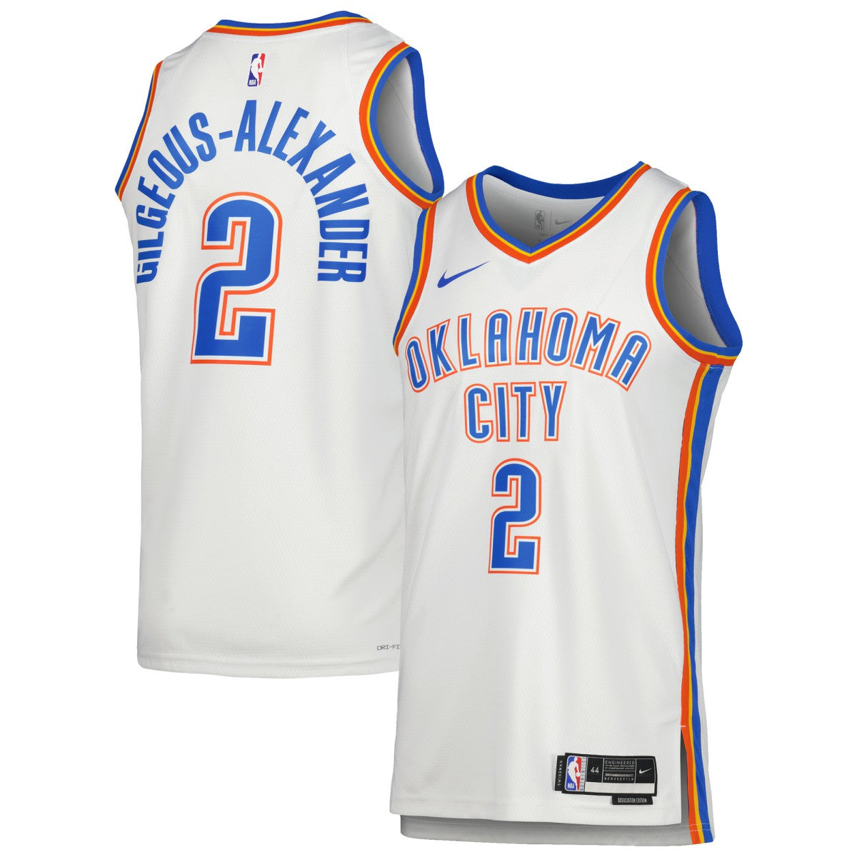 Nike - Shai Gilgeous-Alexander Oklahoma City Thunder Unisex Swingman Jersey - Association Edition - White