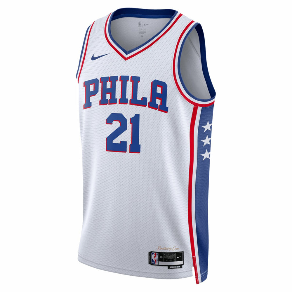 Nike - Joel Embiid Philadelphia 76ers Unisex Swingman Jersey - Association Edition - White