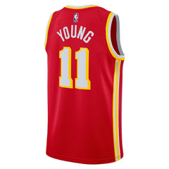 Nike - Trae Young Atlanta Hawks Unisex Swingman Jersey - Icon Edition - Red